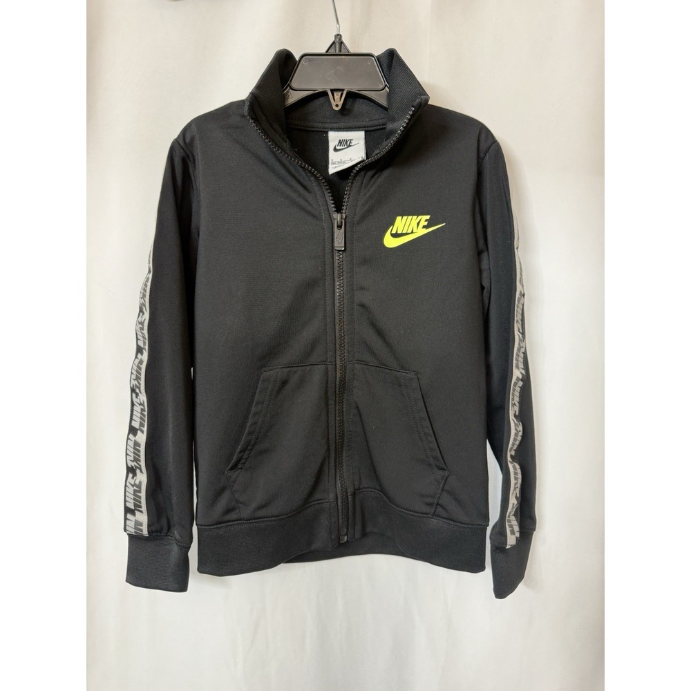 Nike Jacket  Black Zip‎ Front Long Sleeve Sz Small  4-5 Years Active Wear